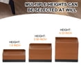 thumbnail image 3 of Uxcell 4Pcs Rectangle Bed Risers, 2.95" L-Side Heavy Duty Adjustable Furniture Risers for Bed Sofa Table and Couch Lift (Brown), 3 of 7