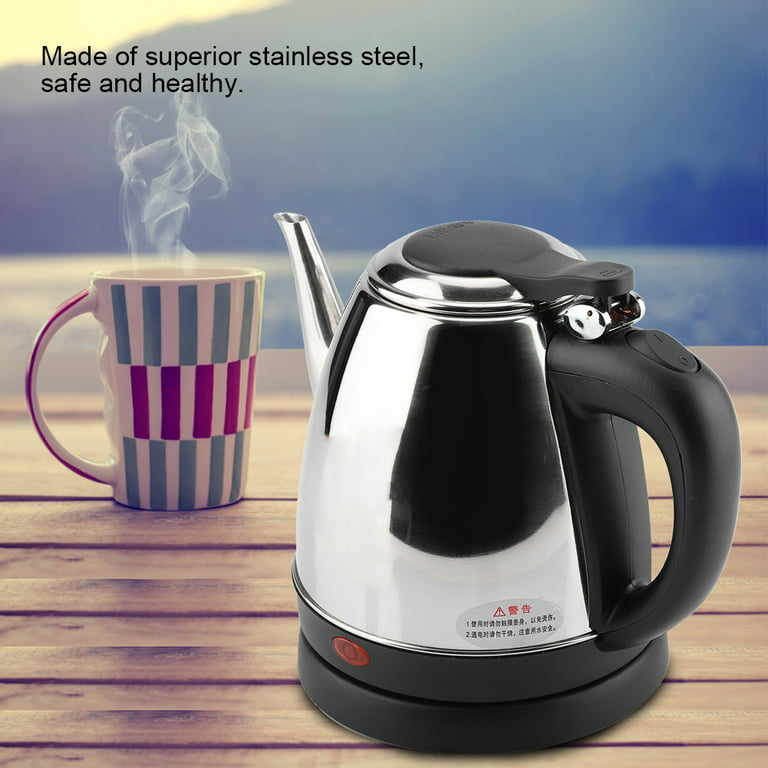 Fast Boiling Longdeem Electric Kettle, 1.7L Stainless Steel Coffee & Tea  Water Boiler, 1500 Watts, Auto-Shut & Boil-Dry Safety, Cordless Serving  with