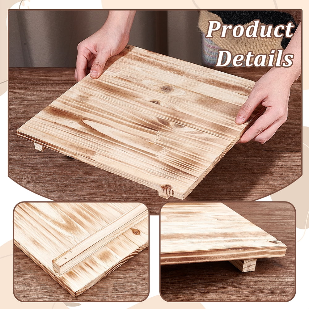 Wood Clay Cutter Base Plate Clay Modeling Tool Square BurlyWood 299x299x23mm