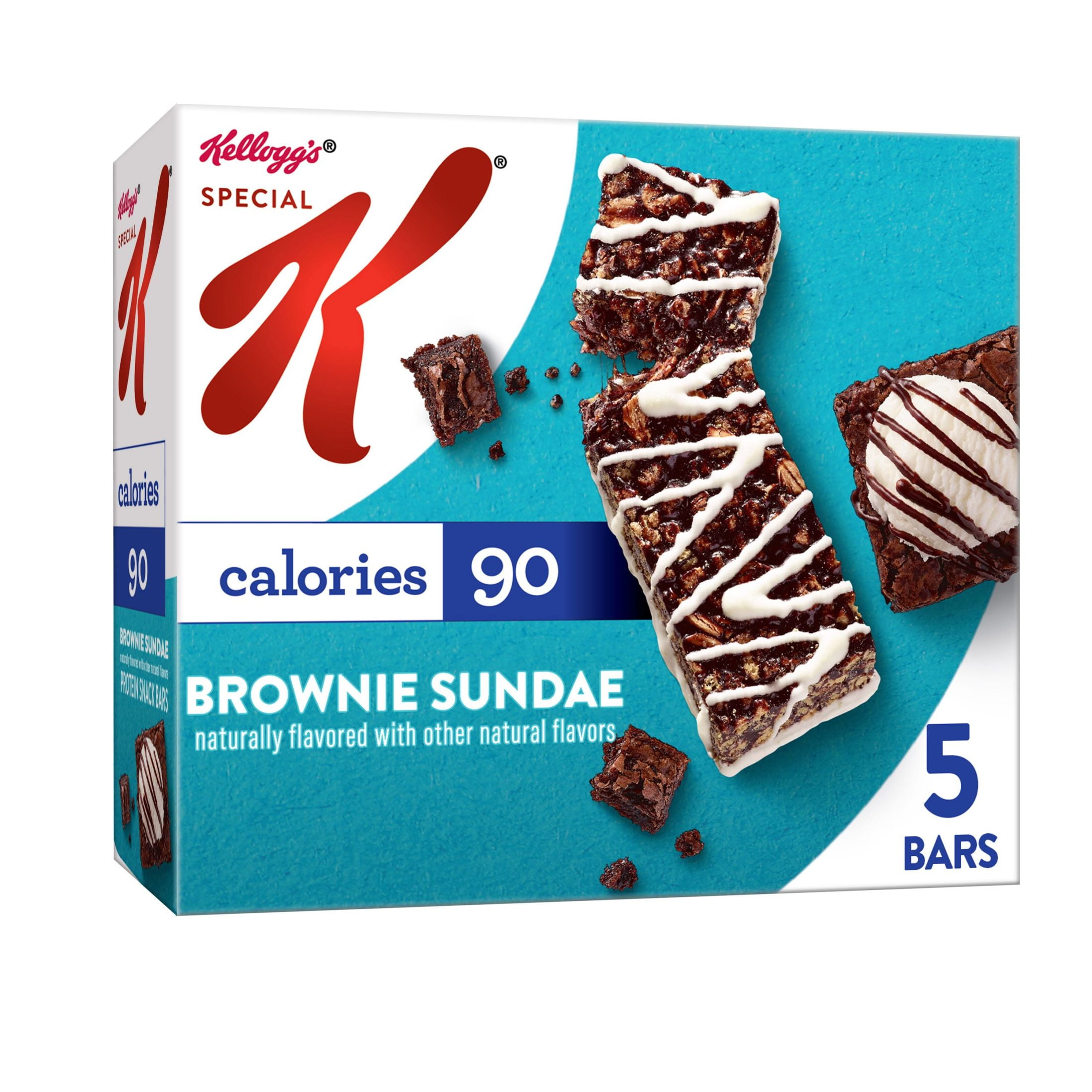 Kellogg's Special K Brownie Sundae Chewy Protein Snack Bars, 4.4 oz, 5