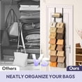 thumbnail image 6 of Over the Door Purse Organizer - Wall Mounted Handbag Organizer with 16 Hooks and Metal Basket, Hanging Purse Storage Rack Holds up to 16 Bags, Bag Rack Can Use As 1/2 Part, for Door, Closet, 6 of 9