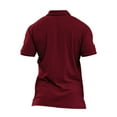 thumbnail image 6 of Vivianyo HD Men's Muscle V Neck Polo Shirts Slim Fit Solid Short Sleeve Cotton Golf T-Shirts Ribbed Knit Soft Tees Wine, 6 of 6