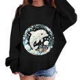 thumbnail image 2 of Likimi Children Girls Sweatshirts Animal Print Crew Neck Sweatshirt For Girls Long Sleeve Everyday Wear Fashionable Pullover Size 11-12 Years, 2 of 4