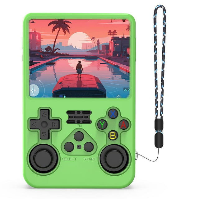 ANBERNIC Flip Portable Gaming Console TPU Protective Case, Soft Silicone Shockproof Cover with Lanyard, Dustproof Storage Shell for Handheld Systems