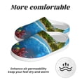 thumbnail image 6 of Daiia Island And Coral Reef Print Women’s Fuzzy Slippers Memory Foam Lightweight House Shoes Cozy Loafer Flannel House Shoes-44/45, 6 of 7