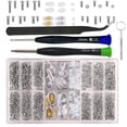 thumbnail image 1 of Kit de Réparation de Lunettes Kit de Réparation de Lunettes Vis et Nez en Acier Inoxydable avec Pince à Tournevis Micro pour Montre, 1 of 5