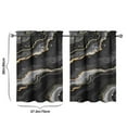 thumbnail image 3 of Vintage Black Marble Tier Kitchen Curtains for Bathroom Living Rod Pocket Window Drapes 28"x36" 2 Panels Window Treatment Tiers, 3 of 4