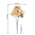 thumbnail image 3 of Efavormart Pack of 2 | 20" Cream Dahlia Flower Bushes, Artificial Wedding Bouquets, 3 of 10