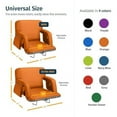 thumbnail image 5 of Reclining Stadium Seats for Bleachers with Back Support  Wide Bleacher Chair Cushion, Armrests, Large Pockets, and Multiple Safety Features  Best Stadium Seat Chairs for Camping, Kayak Backs & More, 5 of 9