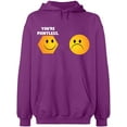 thumbnail image 2 of OXI Hoodie Sweatshirt - You're Pointless, Basic Casual Hoodie for Men's and Women Fleece Hoodie Long Sleeve - Purple 3X-Large, 2 of 3