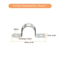 thumbnail image 2 of Uxcell 50Pack 1Inch Rigid Pipe Straps 2 Hole U Shaped Bracket Tube Steel Pipe Clamp, 2 of 5