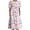 Hot Pink, variant on ibuvkizy Women Casual Dress Summer Fashion Maxi Dress Round Neck Bohemian Print Short Sleeve Comfortable Loose Knee Length Dress Beach Sundresses