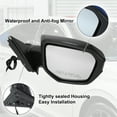 thumbnail image 4 of Unique Bargains Door Mirror Assembly Right Side for Honda Civic 2016-2020 Power Glass Heated Manual Folding 5 Pins Black, 4 of 6