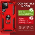 thumbnail image 5 of LeYi for Samsung S23 5G Ultra Cover Military Grade Shockproof Heavy Duty Protective, Red, 5 of 5