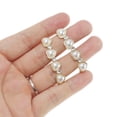 thumbnail image 3 of Ofertas Únicas 1 Par de Encantos para Cordones en Forma de Corazón, Accesorios de Zapato de Perlas Falsas, Tono Dorado Beige, 3 of 5