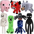 thumbnail image 2 of Song Voice Paquete de 8 juguetes de peluche (traje nuevo de 2023) Peluche Creeper, Peluche Enderman, Lobo bebé, Cerdo bebé, Araña, Mooshroom bebé, Tirador de esqueleto, Juguetes de animales de peluche, 2 of 3
