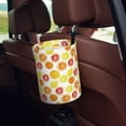 thumbnail image 5 of Wukai Lemon Orange Print Car Trash Can - Easy to Clean Hanging Garbage Bin - Removable Liner - Leak-Car Garbage Can - Waterproof Trash Can for Car and SUV, 5 of 7