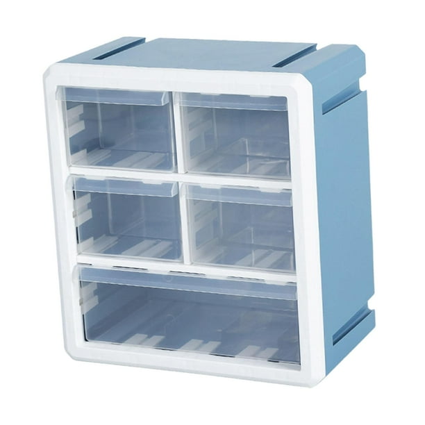 Organizador de cajones pequeño para escritorio, cajones de almacenamiento de escritorio, cajones de maquillaje, cuentas 5 celosías