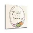 thumbnail image 2 of Fall In Love Bisque Circle Pumpkins 12 x 12 Glass Wall Hanging Sign, 2 of 4