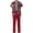Red, variant on Men's Ace Ventura  Classic Shirt Red Striped Pants Pet Detective Outfits Adult Suit