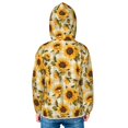 Vsdgher Scottish Plaid Sunflower Kids Sun Protection Hoodie with Zip