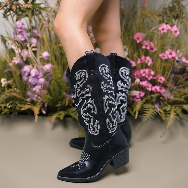 HOMETOWN-1】Unilady Cowgirl Boots with quad-stitch  display picture 1