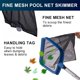 thumbnail image 4 of Fine Mesh Pool Net & Brush Head Combo - Sturdy Skimmer with 17.5" Professional Brushes for Pool Wall Cleaning, 4 of 5