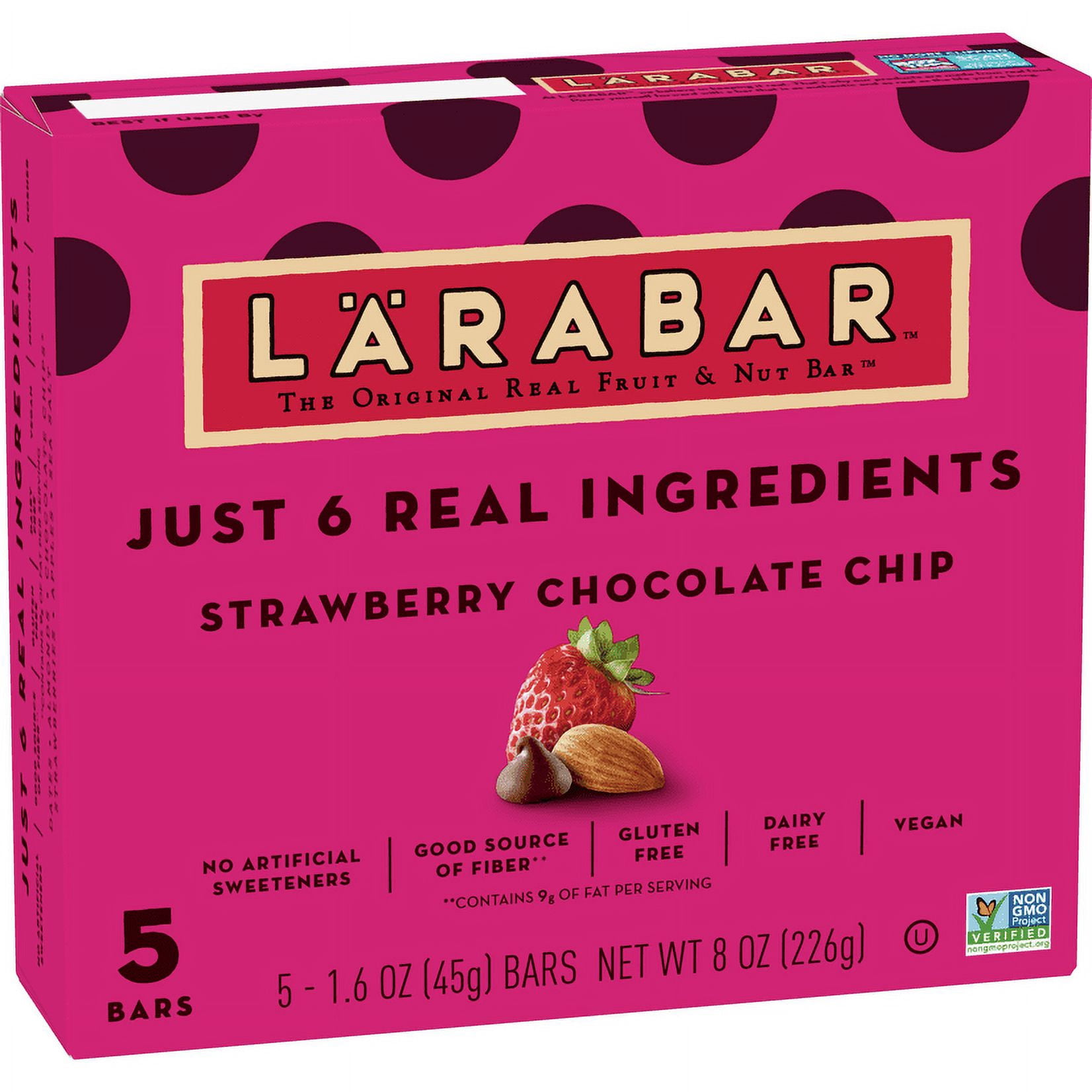 LARABAR Fruit and Nut Bar, Strawberry Chocolate Chip, 5 ct
