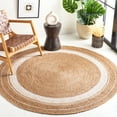 thumbnail image 2 of SAFAVIEH Natural Fiber Magdalena Striped Area Rug, Natural/Ivory, 6' x 6' Round, 2 of 8