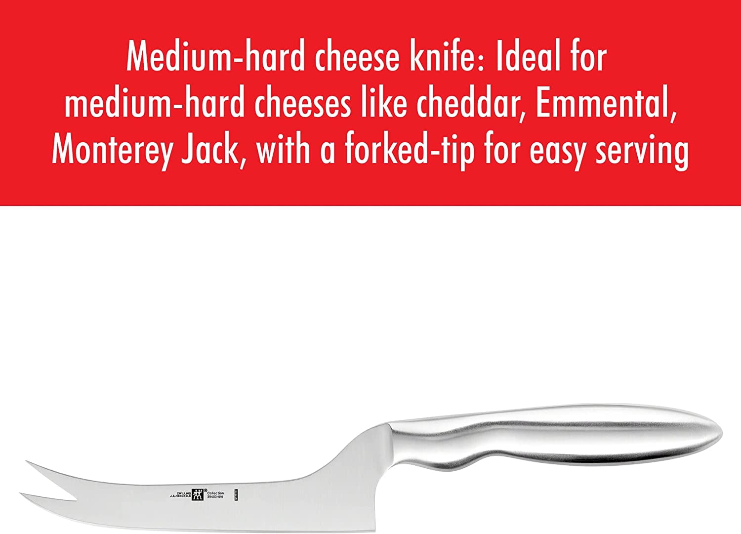 ZWILLING Collection 3-pc Cheese Knife Set for Charcuterie Board, Gift Set, Stainless Steel