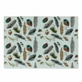 thumbnail image 1 of Feathers Cutting Board, Arrangement of Types of Quills in Vivid Tones Grey Splashes Image Print, Decorative Tempered Glass Cutting and Serving Board, Small Size, Multicolor, by Ambesonne, 1 of 1