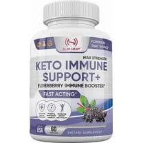 Elderberry Immune Support Supplement – Vitamin C, B6, E, Zinc, Garlic, Turmeric & Echinacea, 60 Capsules, 30-Day Daily Immune Defense for Adults