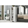 thumbnail image 2 of Bellemave Wooden Storage Cabinet with Adjustable Shelves Freestanding Tall Storage Cabinet for Bathroom, Kitchen, Living Room Water Proof Floor Cabinet for Home Office, White, 2 of 11