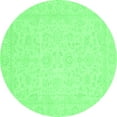 thumbnail image 1 of Ahgly Company Indoor Round Oriental Emerald Green Traditional Area Rugs, 7' Round, 1 of 4