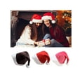 thumbnail image 4 of Furry Christmas Hat Christmas Party Hat Plush Santa Hat Navidad Props New Year Thick Christmas Hat Adults Kids, 4 of 11