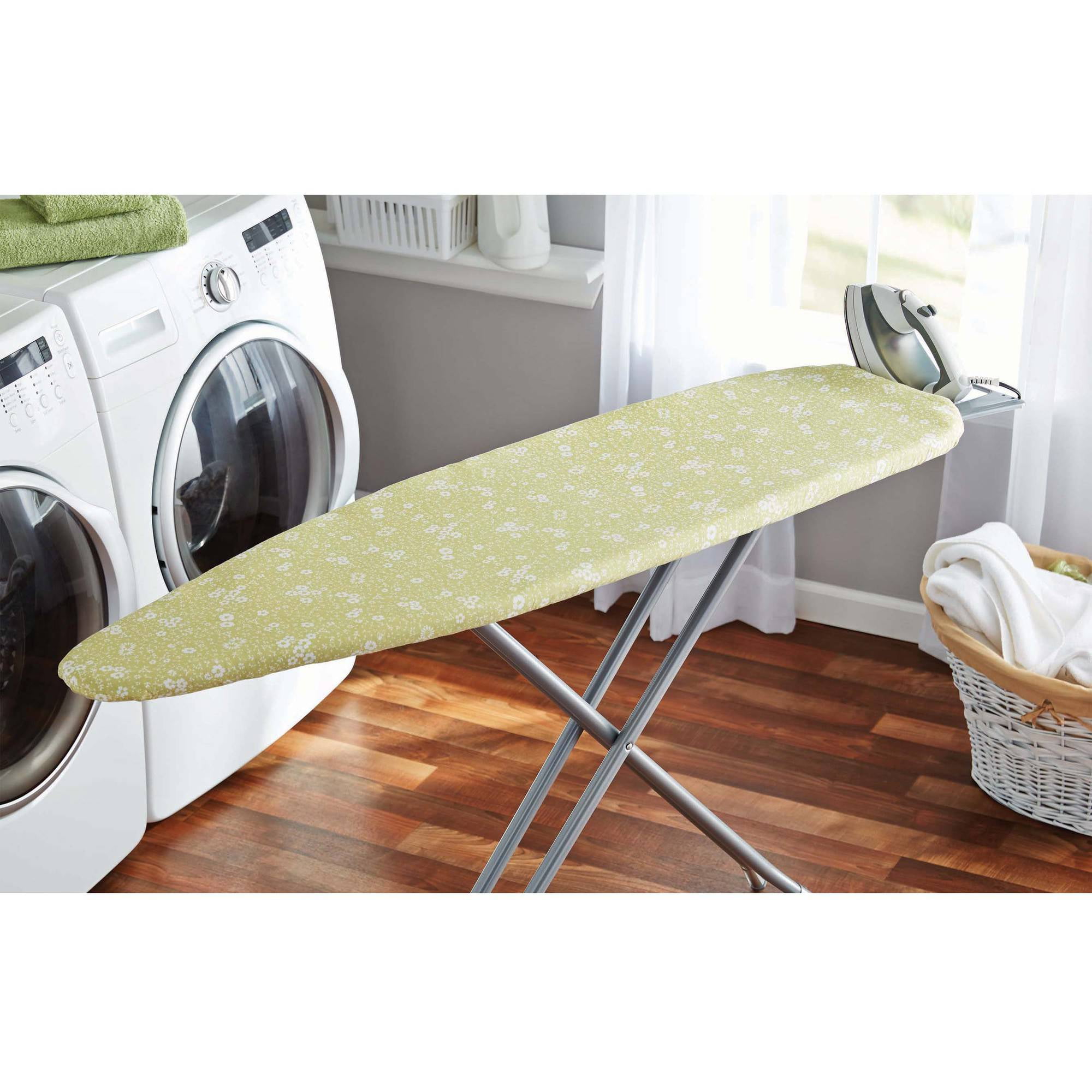 Mainstays Ironing Board Cover & Pad Fits standard board 15" x 54" Navy White Dot 