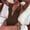 c01Brown, variant on Hduncf Women's Fashion Deep V Neck One Piece Swimsuit Halter Neck Ruached Tie Side Drawstring Bathing Suit Brown M