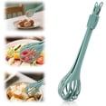 thumbnail image 3 of 2-In-1 Food Tongs And Whisk, Multi-Functional Silicone Hand Mixer, Practical Kitchen Tool, Easy To Grip And Mix, Perfect For Bread, Pasta, Salad, Green, 11 Inches., 3 of 7