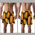thumbnail image 3 of luoweisi Men's Beach Shorts Quick Dry Swim Trunks with Mesh Lining Thanksgiving Corn S, 3 of 5