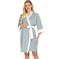 thumbnail image 4 of zttd maternity nursing robe delivery nightgowns hospital breastfeeding gown dress, 4 of 9