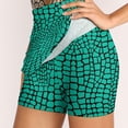 thumbnail image 4 of 2024 Snakeskin Skirt Woman Green Print Kawaii Mini Skirts Summer Korean Fashion High-waisted Oversized Casual A-line Skirt, 4 of 7