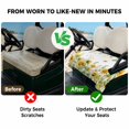 thumbnail image 4 of Golf Cart Seat Covers for 2 Seater,Sunflower Microfiber Cart Seat Towel Blanket,Summer Eucalyptus Botanical Spring Floral Absorbent Breathable Non Slip Bench Seats Protector for Golf Course 51"x31", 4 of 9