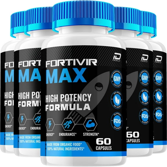 Fortivir Max for Men Capsules – FortivirMax Vitamin Complex Pills, Energy, 5 Pack, 300 Capsules