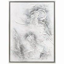 Abstract Whispers Heavily Textured Hand Painted Framed Canvas Wall Art