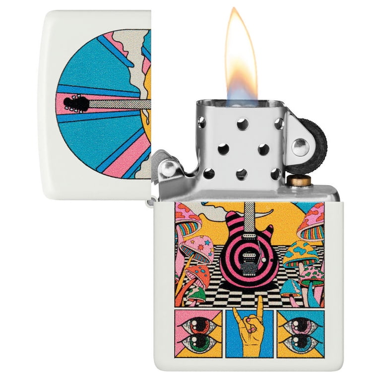 Zippo Retro Music Design White Matte Pocket Lighter - Walmart.com