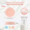thumbnail image 2 of LINFANG 9Pcs Reusable Assorted Color Glass Bottle Cap for Libbey Leak Proof Dishwasher Safe Silicone Glass Lid for Stanpac, 2 of 10