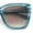 Blue - Brown, variant on Womens Chic Thick Horn Cat Eye Elegant Thin Arm Plastic Sunglasses Black - Smoke