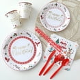 thumbnail image 7 of BPPEG Merry Christmas Paper Plates, 8" Winter Theme Tree Dessert Plate, Disposable Redberry Plates Paper, Cake Salad Fruit Cartoon Tableware, Holiday Serving Supply, Bbq Picnic Favor, 7 of 7
