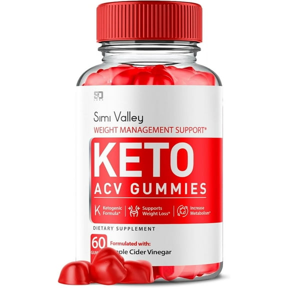Simi Valley Keto Gummies, SimiValley Keto ACV Gummies Advanced 1000MG Formula, Simi Vally Apple Cider Vinegar Folate Vitamin B6 B12 Beet Root Vegan Non GMO Keto Supplement (60 Gummies)