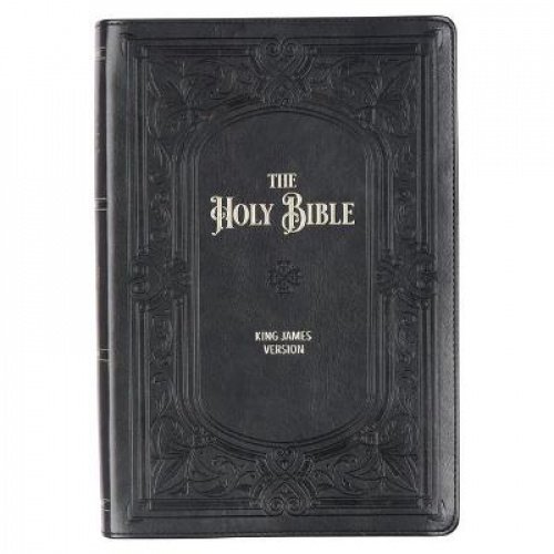 KJV Holy Bible, Giant Print Full-Size Faux Leather Red Letter Edition - Thumb Index & Ribbon Marker, King James Version, Espresso